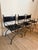 Black Iron & Leather Curule Armchairs — Set of Four, Sold in Pairs or as a Complete Set For Sale - Image 8 of 9