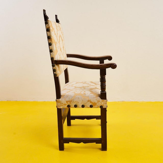 Antique Italian Armchair in Wood, 1890s For Sale - Image 5 of 14