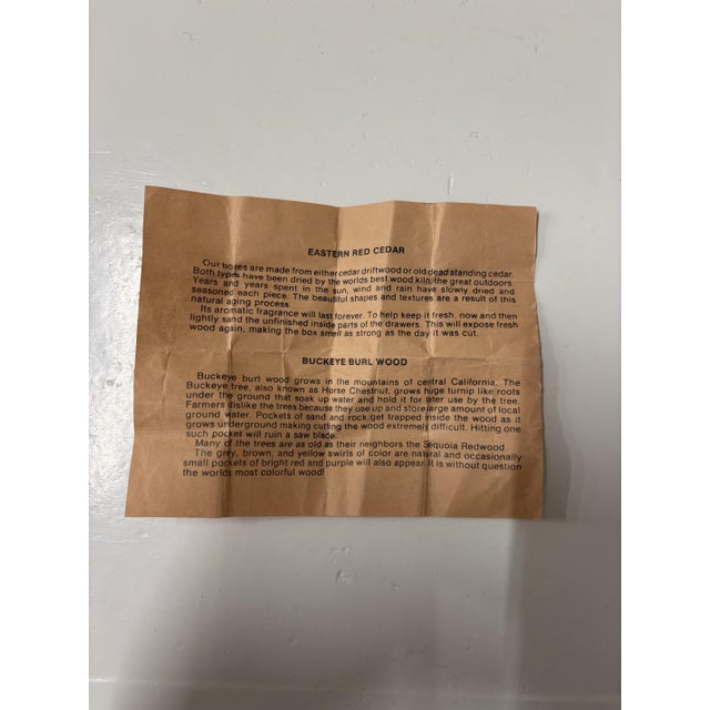 Wood Handcrafted Burl Wood Jewelry Box by Jeff Trag, 1980s For Sale - Image 7 of 11