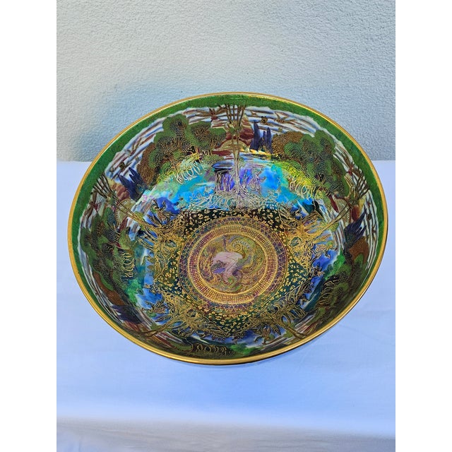Wedgwood Antique Wedgwood Fairyland Lustre Bone China Punch Bowl For Sale - Image 4 of 12