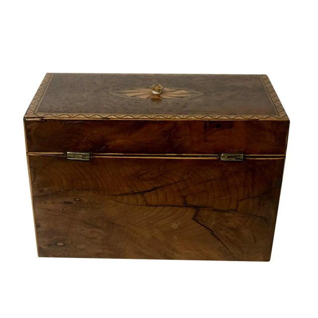 Wood Early 19th Century English Early Tea Caddy For Sale - Image 7 of 9