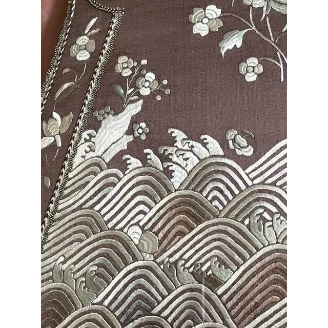 Framed Antique Two-Piece Chinese Embroidery Winter Jacket Ensemble For Sale - Image 13 of 17