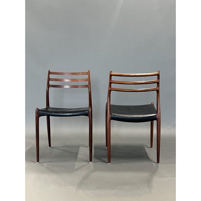 Vintage Model 78 Chairs by Niels Otto Møller for J. L. Møllers, Set of 2 For Sale - Image 4 of 9