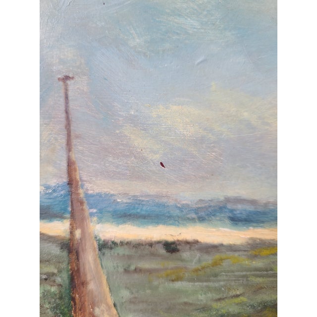 Paper Vintage 1940s Impressionist Sailboat Oil Painting For Sale - Image 7 of 17