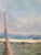 Paper Vintage 1940s Impressionist Sailboat Oil Painting For Sale - Image 7 of 17