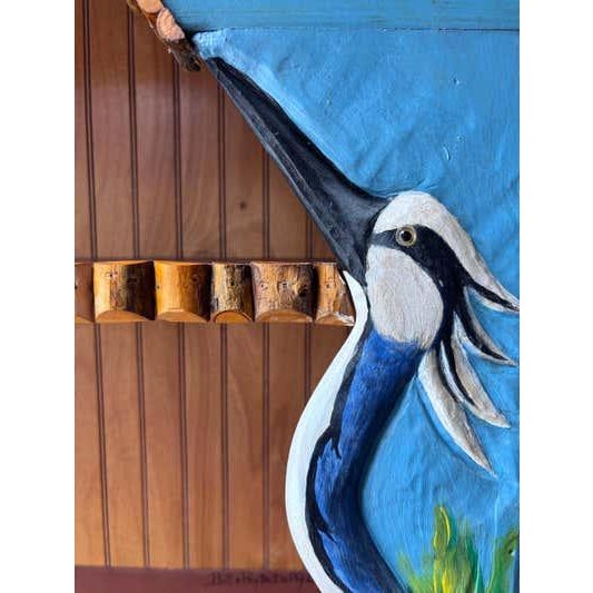 American Bill and Phyllis Duffy Folk Art Shelf, Hand-Carved Wood, 2005 For Sale - Image 3 of 12