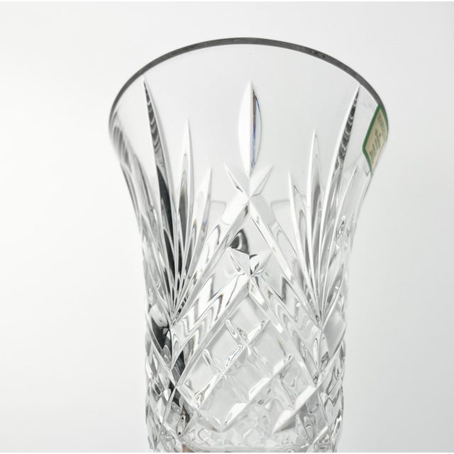 1990s Waterford (Marquis) “Glendale” Crystal Flared Trumpet Footed Vase For Sale - Image 5 of 9