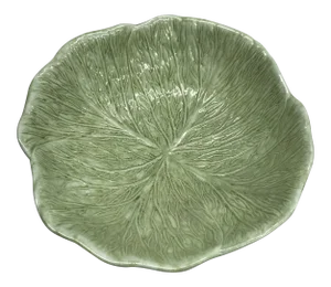 Late 20th Century Cabbage Leaf Serving Bowl