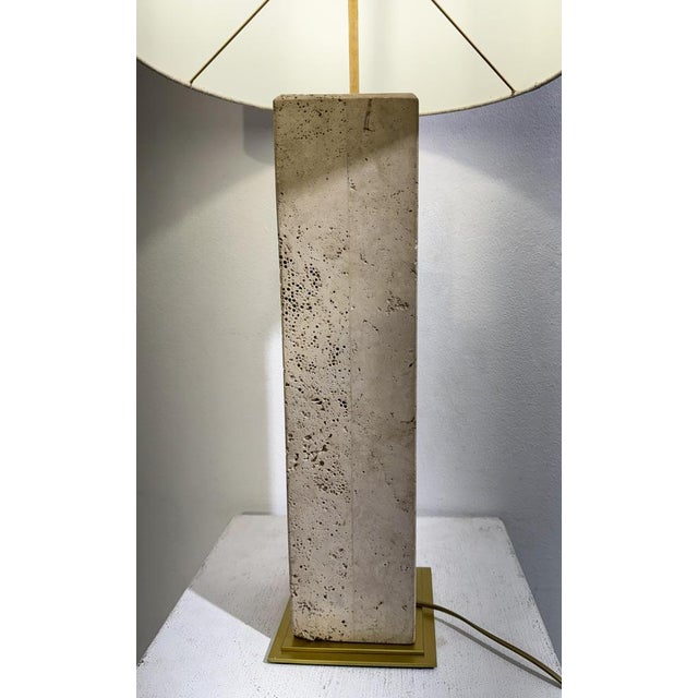 Vintage Italian Travertine Lamp For Sale - Image 6 of 10