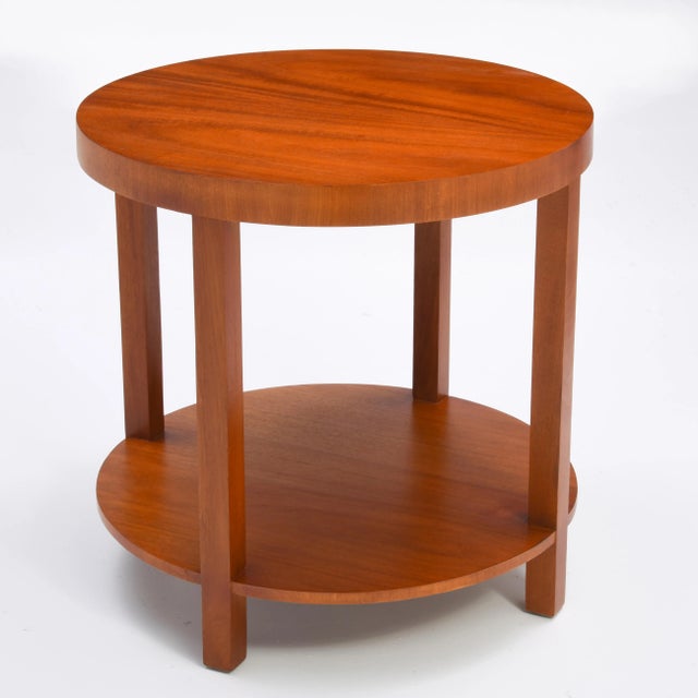 Wood Widdicomb Mid Century Modern Round Lamp Table T.H. Robsjohn Gibbings 1947 For Sale - Image 7 of 13