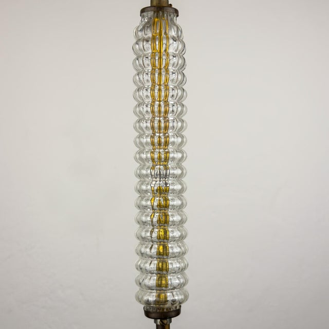 Metal Vintage Murano Glass Pendant from Barovier & Toso, Italy, 1930s For Sale - Image 7 of 18