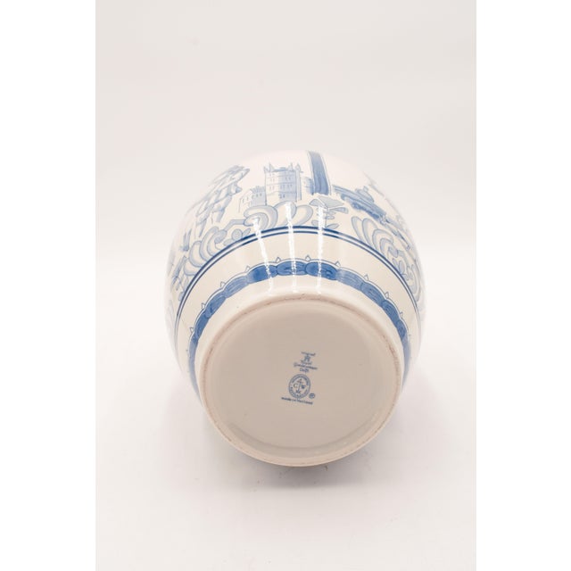 Royal Delft Large Blue & White Tobacco Jar C-49 With Brass Lid For Sale - Image 11 of 12