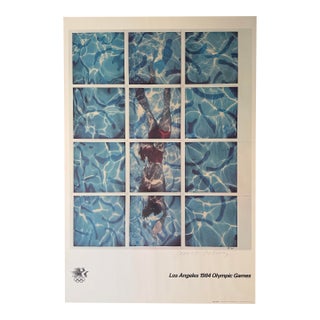 Late 20th Century David Hockney Signed 1984 La Olympic Games Poster For Sale