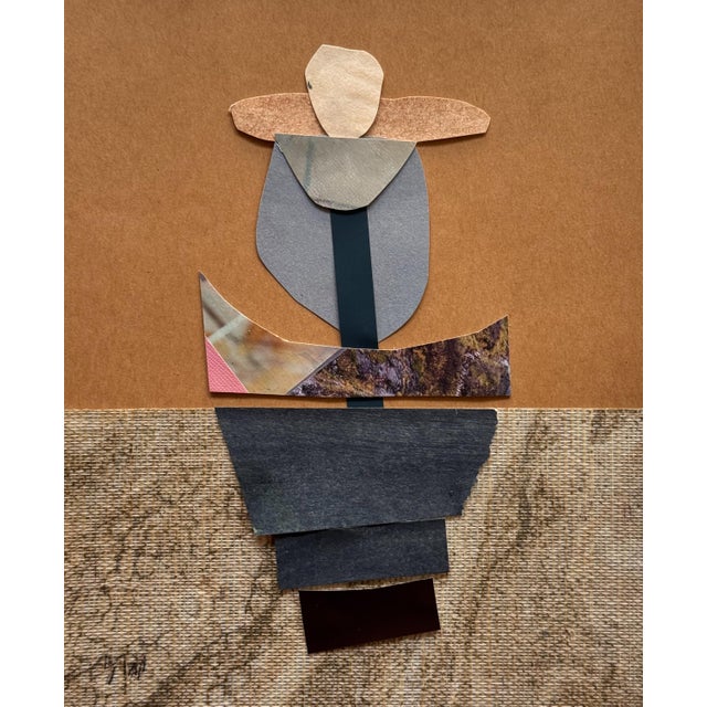 2020s "Vessel 7" Original Mixed-Media Framed Collage on Paper by Zac Woodiel For Sale - Image 5 of 11