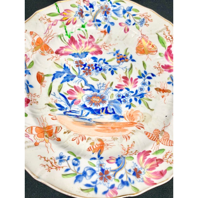 Late 19th Century Antique Hand Painted Floral Decorative Plate For Sale - Image 5 of 13
