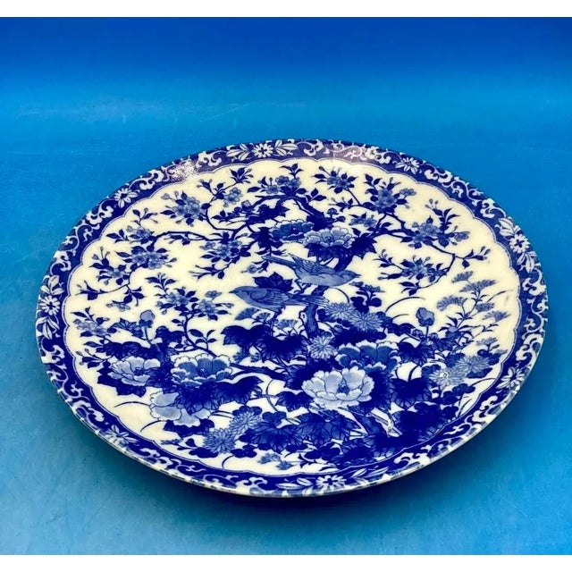 Hand painted Seto Sometsuke Charger, by dates from Victorian era, “Japonisme" craze. between 1870 and 1885 . Reddish skin...