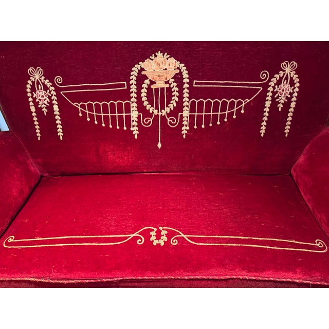 19th-Century German Gründerzeit Mohair Sofa, Berlin, C. 1880 For Sale - Image 10 of 15