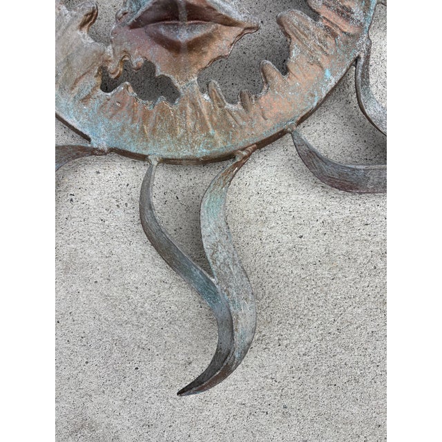 1980s Tom Torrens Large Cast Aluminum Sun For Sale In Philadelphia - Image 6 of 11