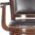 Nailhead Swivel Barstool in Espresso & Brown For Sale - Image 4 of 6