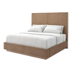 Taupe Upholstered King Bed