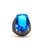 Bochic “Orient” Vintage London Blue Topaz & Orange Sapphire Ring, 18K Gold & Sil For Sale - Image 12 of 16