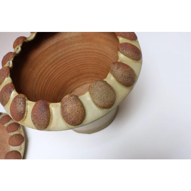 Large Mid-Century Modern Glazed Terracotta Planter With Saucer by Deanna Nichols For Sale - Image 9 of 18