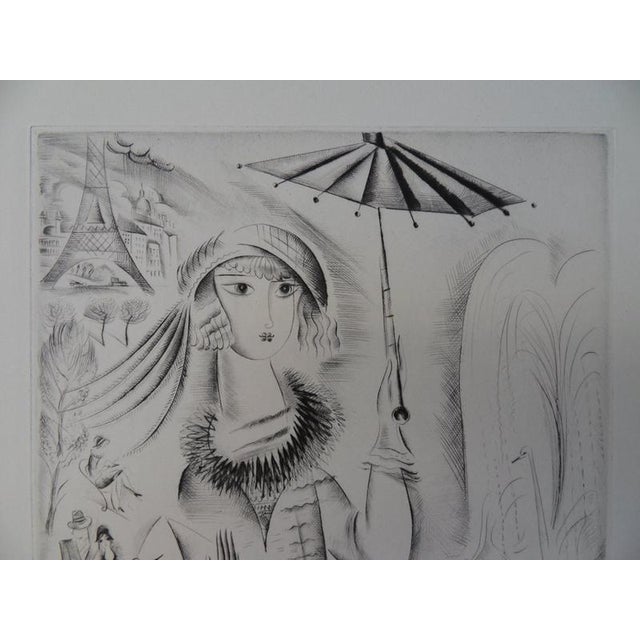 Mily Possoz, Young Girl with a Parasol, Engraving For Sale - Image 3 of 7