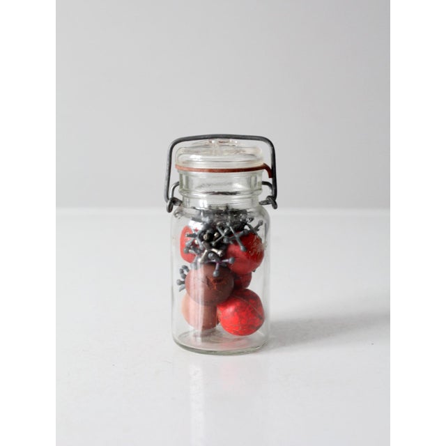 Mid-Century Jacks in Glass Jar For Sale - Image 9 of 12
