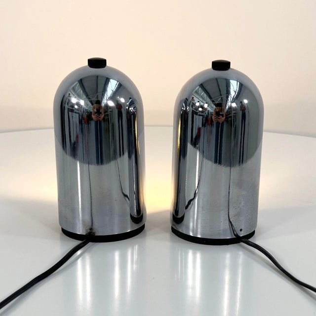 Chromed Table Lamps from ABM, 1960s, Set of 2 For Sale - Image 4 of 8