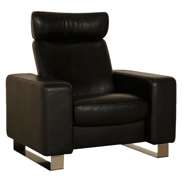 Arion Leather Armchair Black Manual Function For Sale