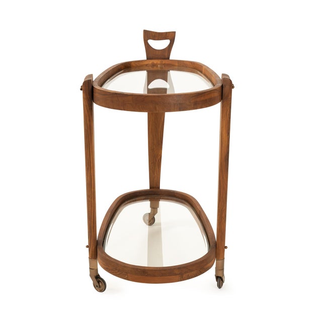 2020s Oval Entertainment Bar Cart For Sale - Image 5 of 9