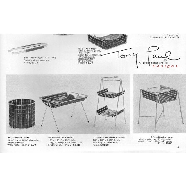 1960s Vintage Tony Paul "Interlace" Catch-All Side Table For Sale - Image 5 of 5