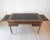 Wood Louis XVI-Style Double-Sided Wood and Brass Bureau Plat with Leather Top For Sale - Image 7 of 13