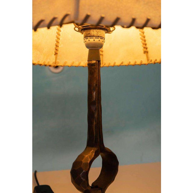 Brutalist Bronze Table Lamp, 1970s For Sale - Image 16 of 18
