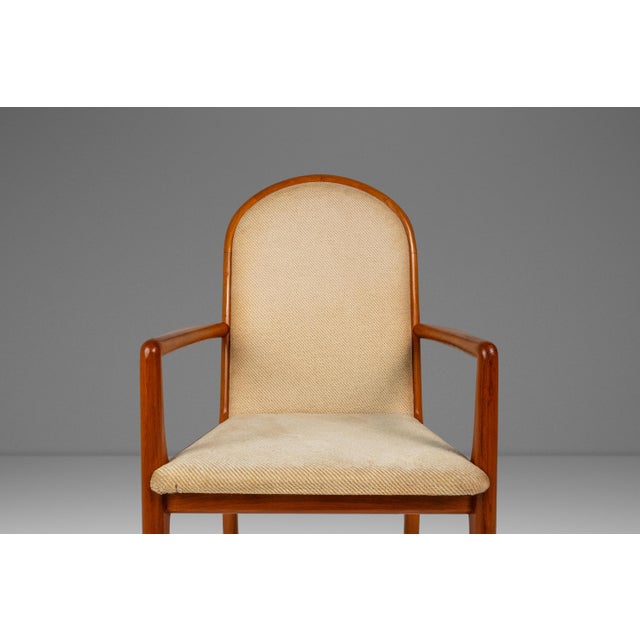 Set of Six (6) Danish Mid-Century Modern High-Back Dining Chairs in Solid Teak Attributed to Schou Andersen, Denmark, C. 1970s For Sale - Image 10 of 18