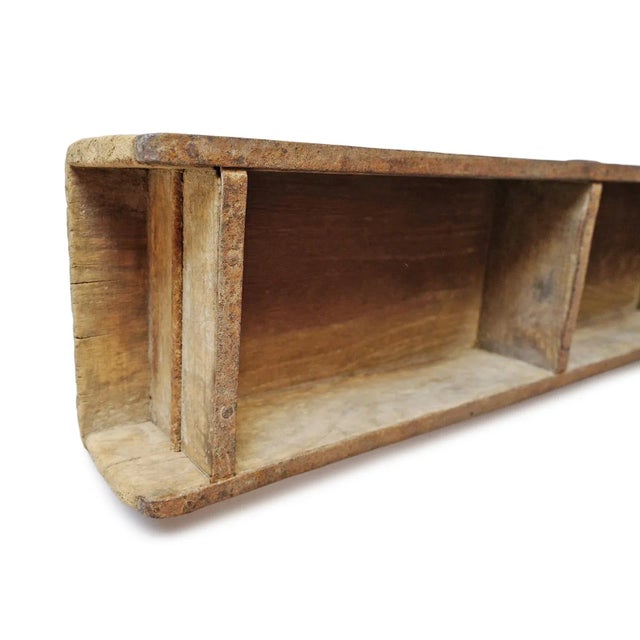 Mid 20th Century Vintage Rustic Wood Brick Mold - Large For Sale - Image 5 of 11
