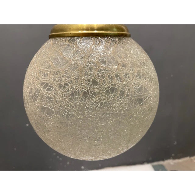 Cracklè Murano Glass Pendant Light, 1970s For Sale - Image 4 of 13