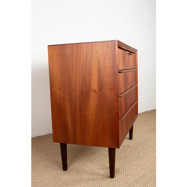 Chest of 4 Drawers in Teak, Denmark, 1960s For Sale - Image 10 of 13