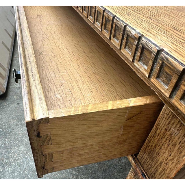 Brown Vintage Romweber Viking Oak Desk - Circa 1960s For Sale - Image 8 of 8