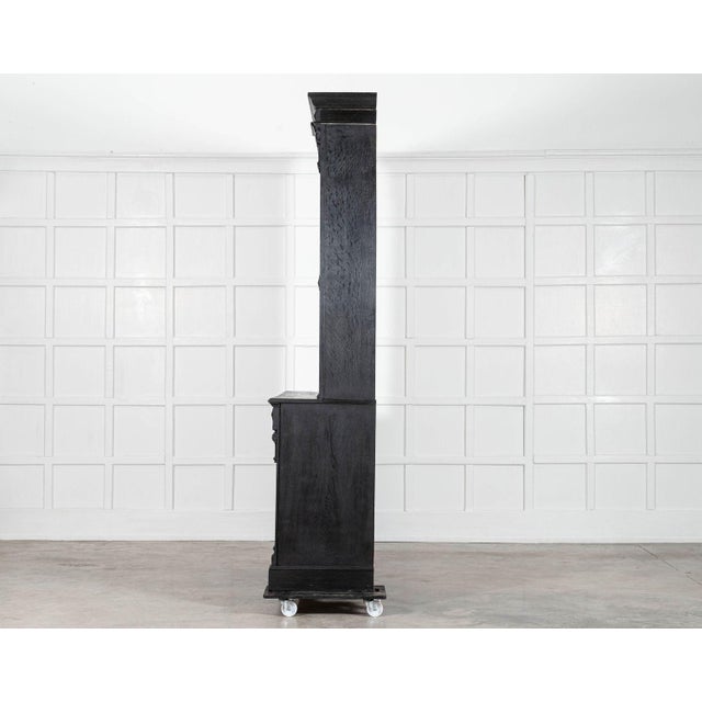 Large English Bookcase in Bleached Carved Oak, 1890 For Sale - Image 17 of 18