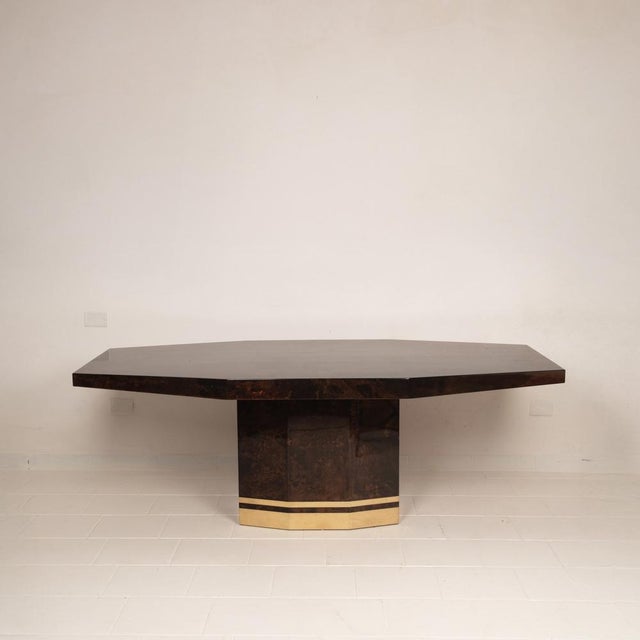 Wood Model 2007D Dining Table by Nucci Valsecchi for Aldo Tura, 1970 For Sale - Image 7 of 18