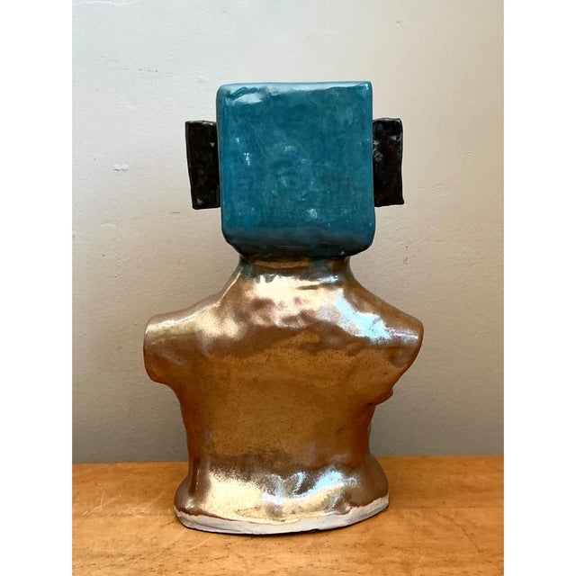 Vintage Abstract Ceramic Bust Sculpture For Sale - Image 12 of 12