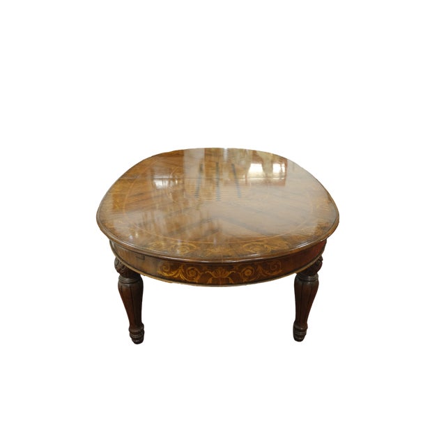 Vintage Extendable Inlaid Table, 1930s For Sale - Image 6 of 8