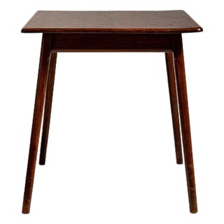 1960-1969 France Rich Walnut Brown Tapered-Leg Walnut Console For Sale