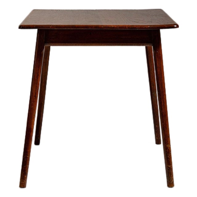 1960-1969 France Rich Walnut Brown Tapered-Leg Walnut Console For Sale