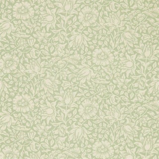Morris & Co Mallow Wallpaper in Apple Green For Sale
