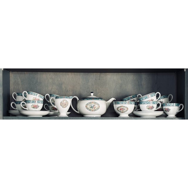 Wedgwood "Turquoise Runnymede" Tea Set From the 1970s - 23 Pieces For Sale - Image 14 of 14