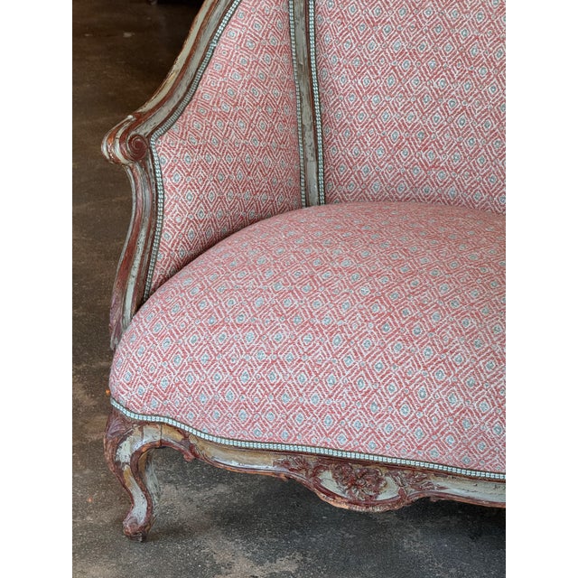 19th Century 19th Century Italian Painted Bergère For Sale - Image 5 of 9