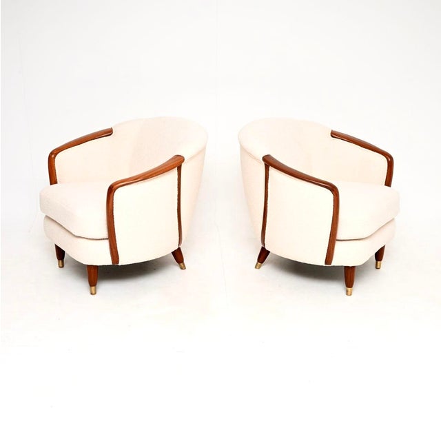 Vintage Swedish Mahogany Chairs, 1950, Set of 2 For Sale - Image 4 of 10