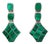 Circa 1970s Malachite & 970 Silver Articulated Drop Earrings With 14k Gold Posts, Pair For Sale